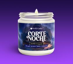 Vela Corte Noche encendida