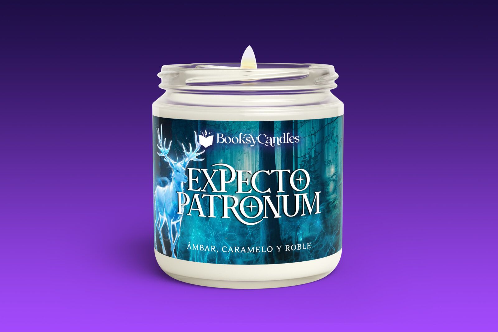 Expecto-Patronum-grande-encendida Vela Expecto Patronum grande encendida