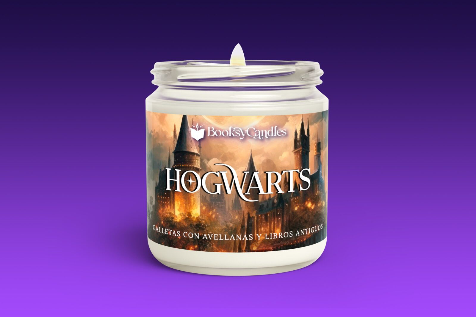 Hogwarts-grande-encendida Vela Hogwarts encendida