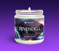 Vela Rivendell grande encendida