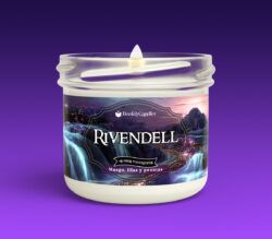 Vela Rivendell pequeña encendida