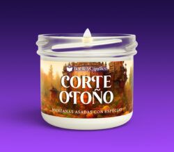 Vela Corte Otoño pequeña encendida