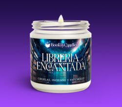 Vela Libreria Encantada grande encendida