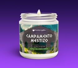 Vela Campamento Mestizo encendida