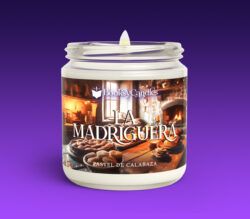 Vela La Madriguera grande encendida