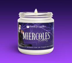 Vela Miercoles Addams grande encendida