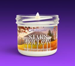 Vela Stars Hollow pequeña encendida