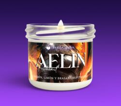 Vela Aelin pequeña encendida
