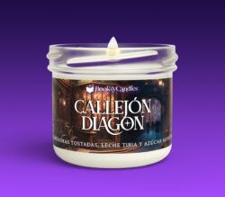 Vela Callejon Diagon pequeña encendida