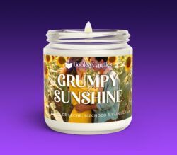 Vela Grumpy x Sunshine grande encendida