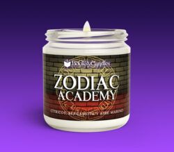 Vela Zodiac Academy encendida